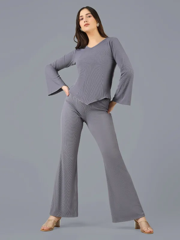 Plus_Size_Co-Ord_Set_for_Women_|_Bootcut_Trouser_and_Bell_Sleeve_Top_Grey