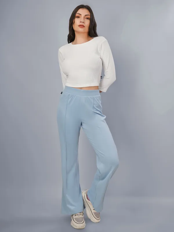Plus_Size_Crop_Top_for_Women_Round_Neck_3/4_Sleeve_Top