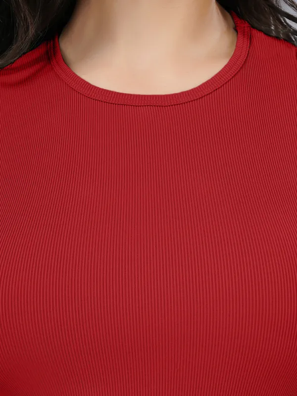 Plus_Size_Crop_Top_for_Women_Round_Neck_Short_Sleeve_Top