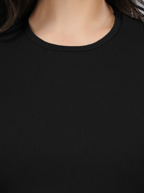 Plus_Size_Crop_Top_for_Women_Round_Neck_Short_Sleeve_Top