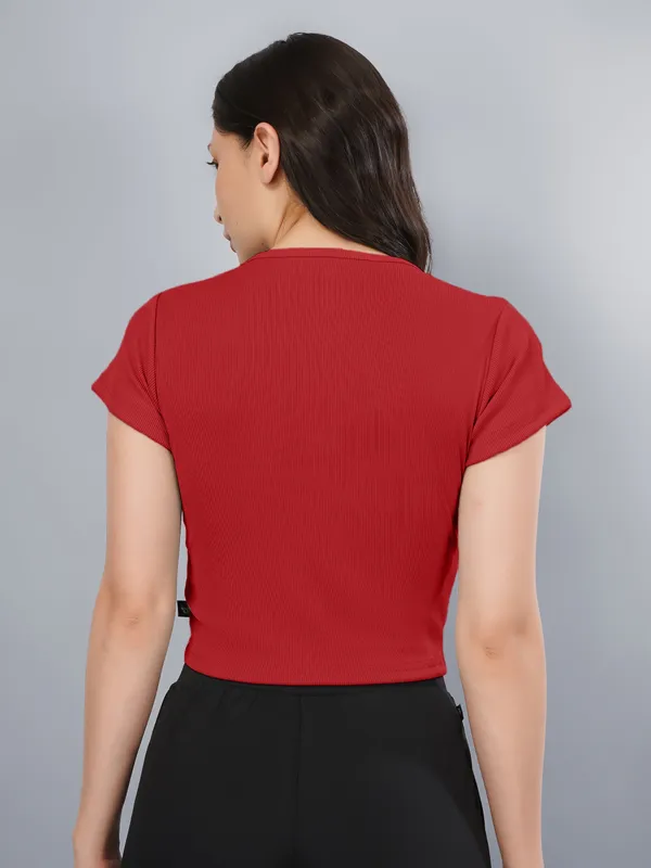 Plus_Size_Crop_Top_for_Women_Round_Neck_Short_Sleeve_Top