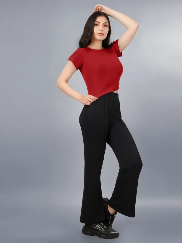 Plus_Size_Crop_Top_for_Women_Round_Neck_Short_Sleeve_Top