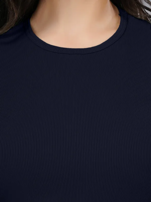 Plus_Size_Crop_Top_for_Women_Round_Neck_Short_Sleeve_Top