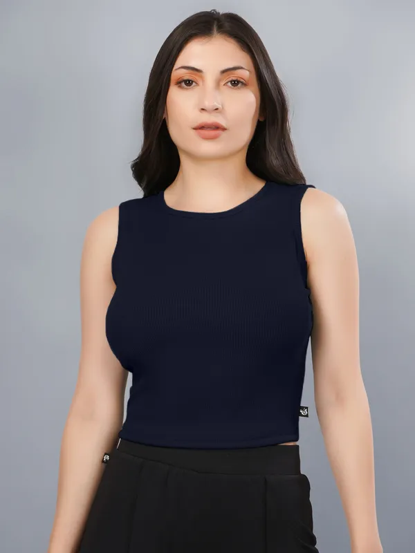 Plus_Size_Crop_Top_for_Women_Round_Neck_Sleeveless_Top