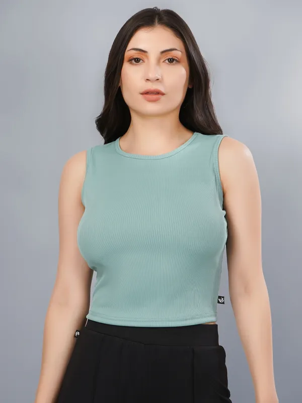 Plus_Size_Crop_Top_for_Women_Round_Neck_Sleeveless_Top