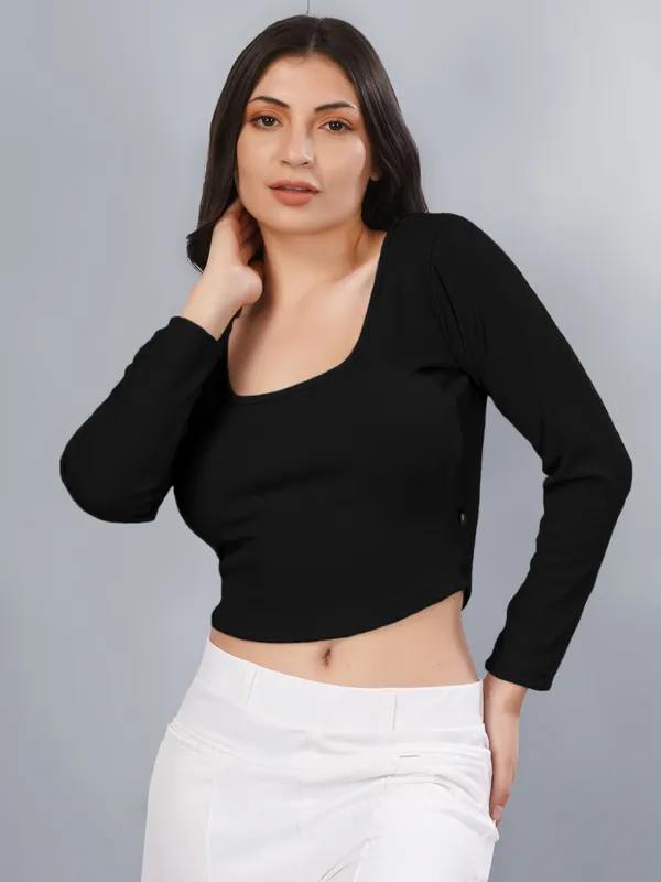 Plus_Size_Crop_Top_for_Women_Square_Neck_Full_Sleeve_Top