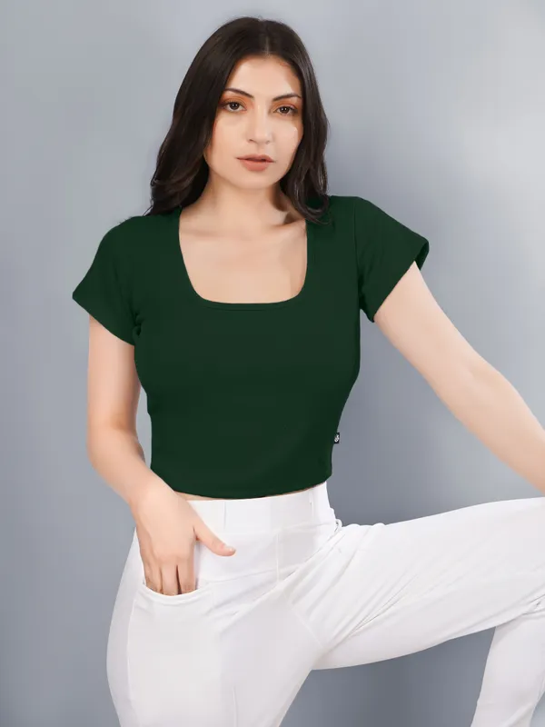 Plus_Size_Crop_Top_for_Women_Square_Neck_Short_Sleeve_Top