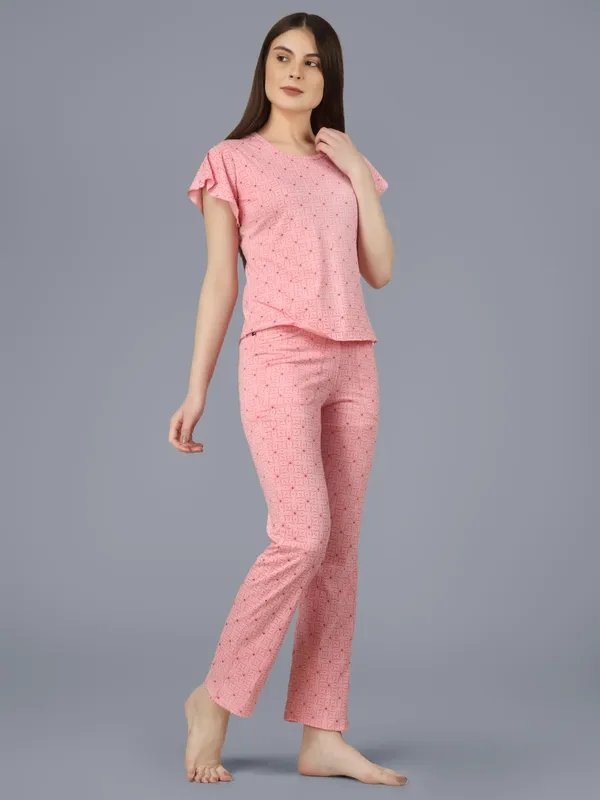 Plus_Size_Printed_Round_Neck_Short_Sleeve_Nightsuit_Set_-_Comfortable_Nightwear_Top_&_Pajama_Set,_Soft_Sleepwear_for_Women