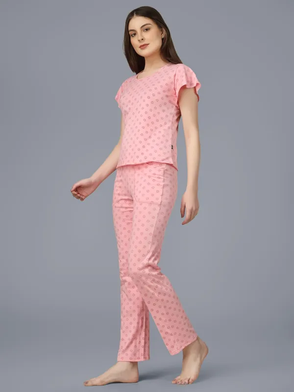 Plus_Size_Printed_Round_Neck_Short_Sleeve_Nightsuit_Set_-_Comfortable_Nightwear_Top_&_Pajama_Set,_Soft_Sleepwear_for_Women