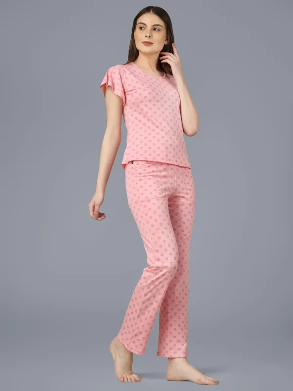 Plus_Size_Printed_Round_Neck_Short_Sleeve_Nightsuit_Set_-_Comfortable_Nightwear_Top_&_Pajama_Set,_Soft_Sleepwear_for_Women