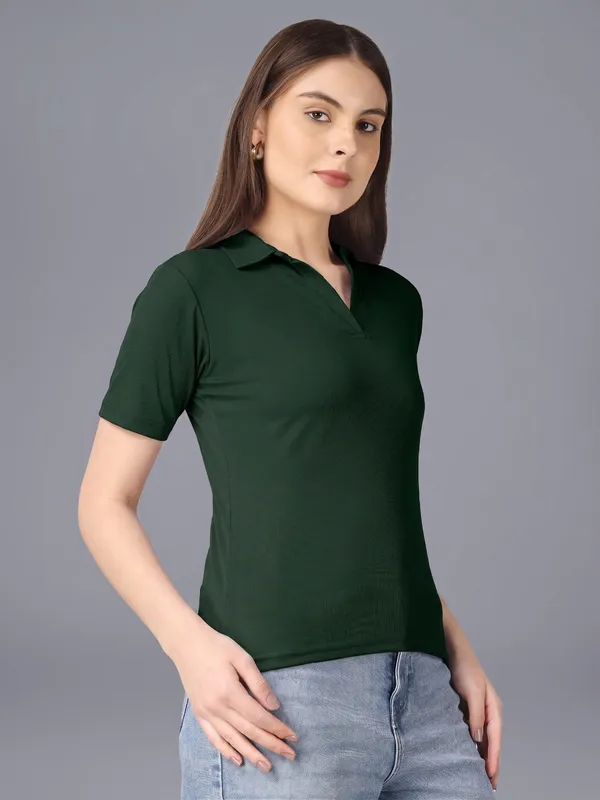 Plus_Size_Short_Sleeve_Polo_Collar_Tshirt_for_Women