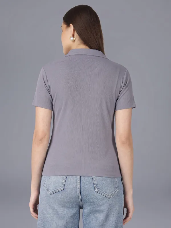 Plus_Size_Short_Sleeve_Polo_Collar_Tshirt_for_Women
