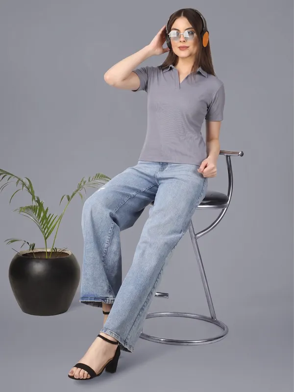 Plus_Size_Short_Sleeve_Polo_Collar_Tshirt_for_Women