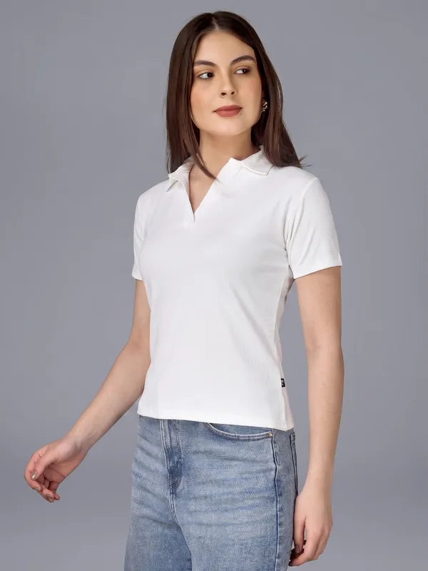 Plus_Size_Short_Sleeve_Polo_Collar_Tshirt_for_Women
