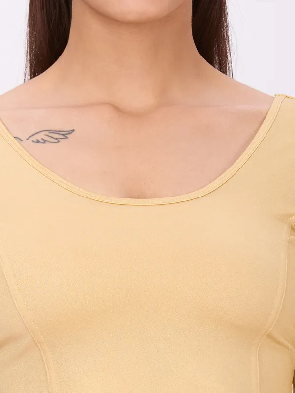 Plus_Size_Sleeveless_Round_Neck_Stretchable_Shimmer_Blouse_Gold
