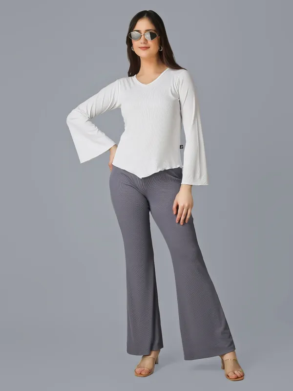 Plus_Size_Women_Top_Bell_Sleeve_White