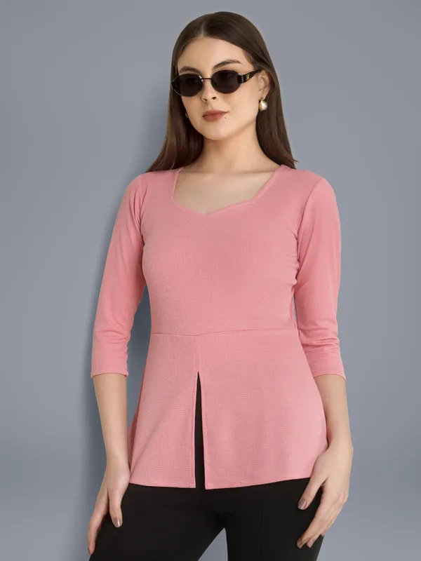 Plus_Size_Women_Top_Office_Peach