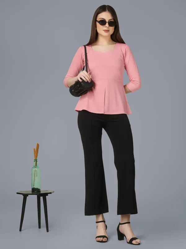Plus_Size_Women_Top_Office_Peach