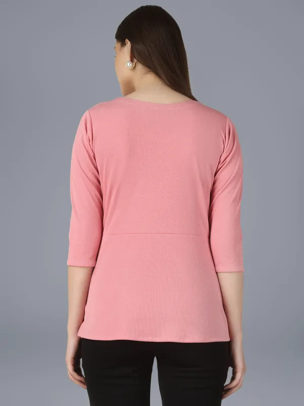 Plus_Size_Women_Top_Office_Peach