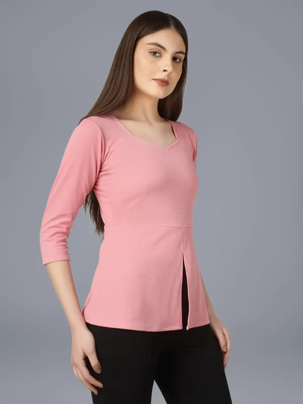 Plus_Size_Women_Top_Office_Peach