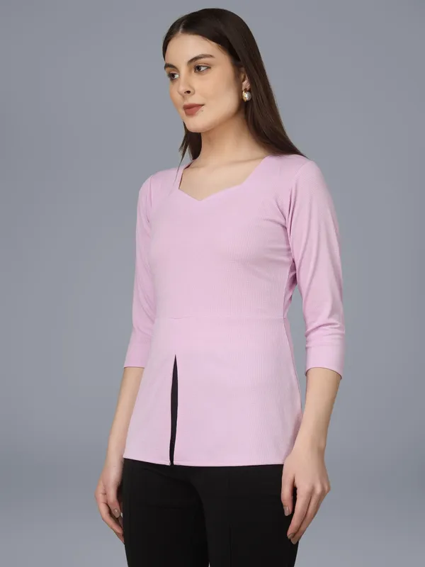 Plus_Size_Women_Top_Office_Purple