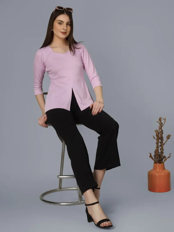 Plus_Size_Women_Top_Office_Purple