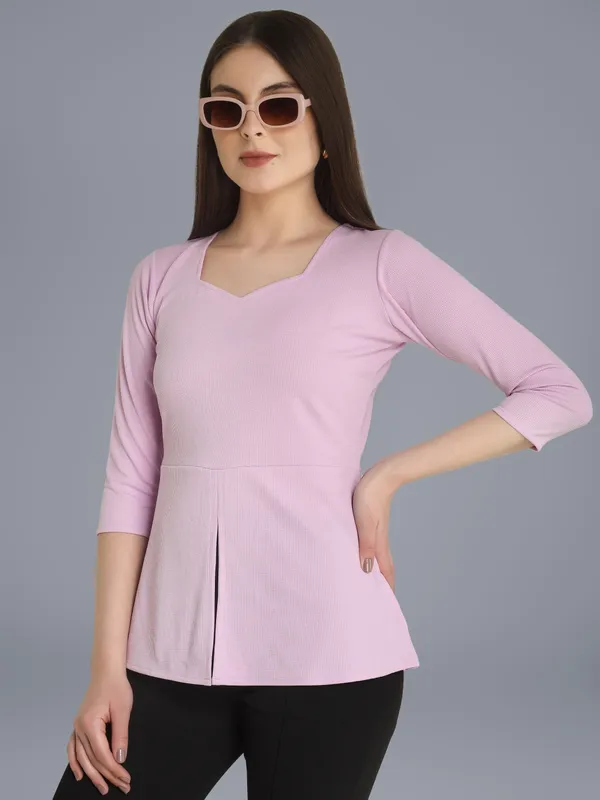Plus_Size_Women_Top_Office_Purple