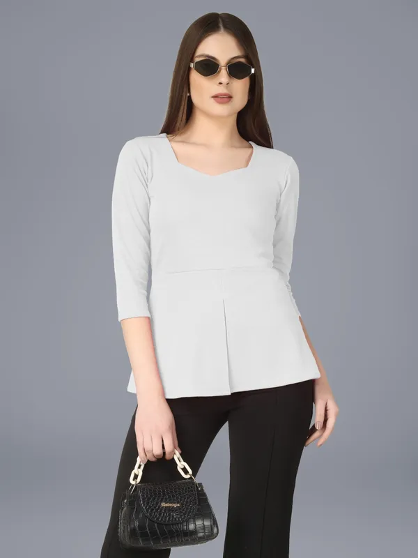 Plus_Size_Women_Top_Office_White