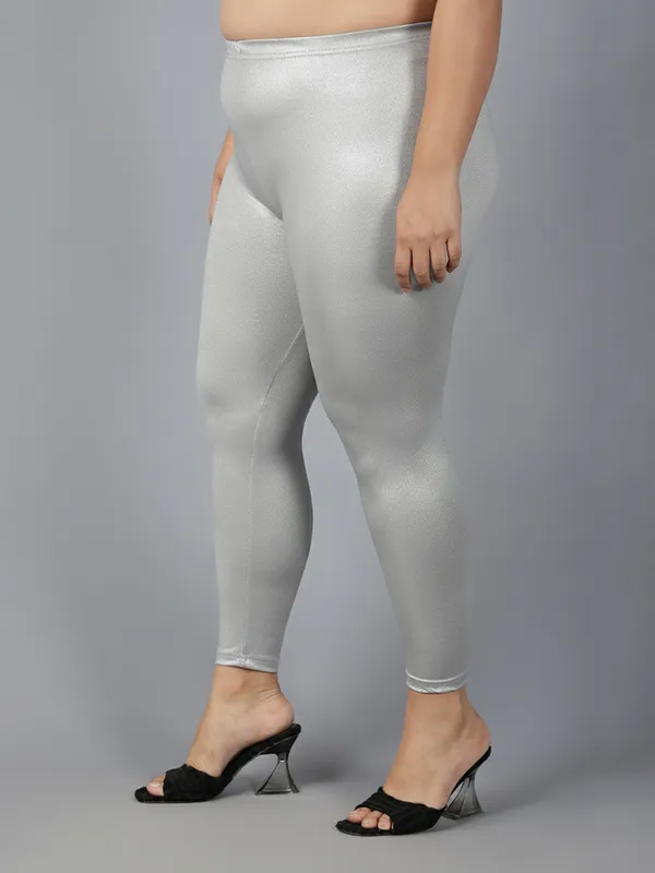 Silver_Solid_Plus_Size_Ankle_Length_Ethnic_Wear_Legging_For_Women