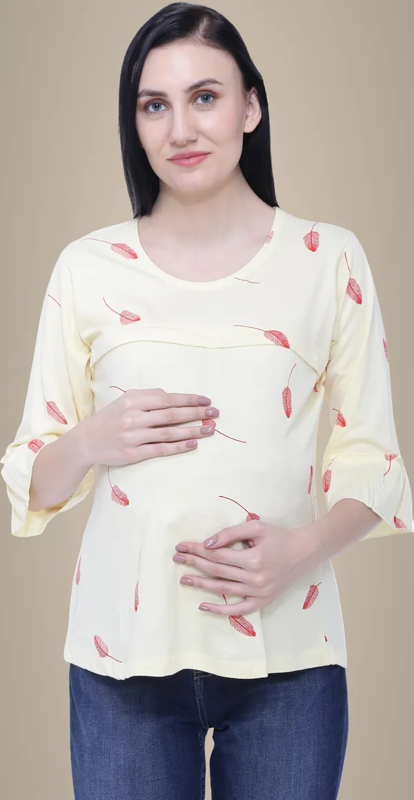 Cream_Cotton_Casual_Printed_Top_For_Women