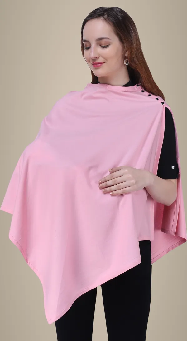 Pink_Plain_100%_Natural_Bio-Wash_Ultrasoft_Cotton_Breastfeeding_Cover_For_Mother_And_Nursing