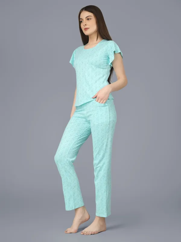 Plus_Size_Printed_Round_Neck_Short_Sleeve_Nightsuit_Set_-_Comfortable_Nightwear_Top_&_Pajama_Set,_Soft_Sleepwear_for_Women