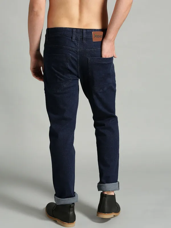 Dark_Blue_And_Black_Cotton_Blend_Regular_Mid_Rise_Jeans_For_Men_Pack_Of_2