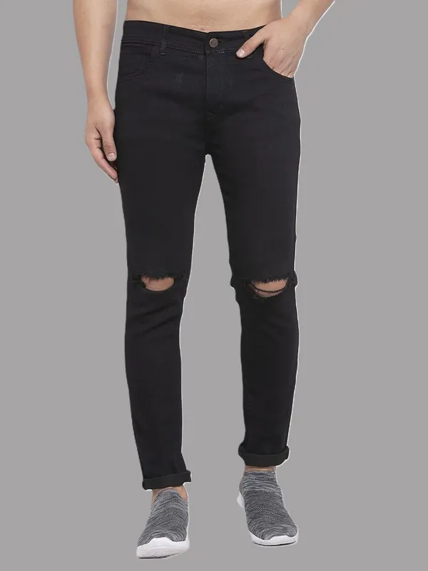 Black_Cotton_Lycra_Blend_Slim_Low_Rise_Jeans_For_Men