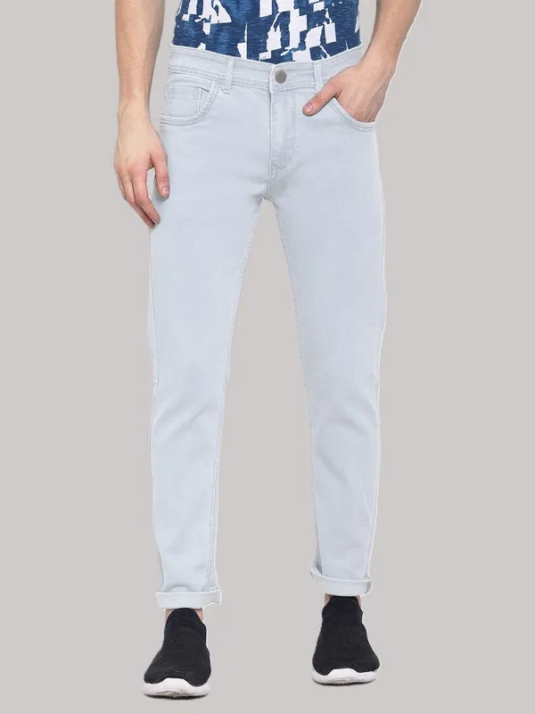 Light_Blue_Cotton_Blend_Slim_Mid_Rise_Jeans_For_Men