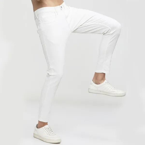 White_Cotton_Blend_Slim_Mid_Rise_Jeans_For_Men