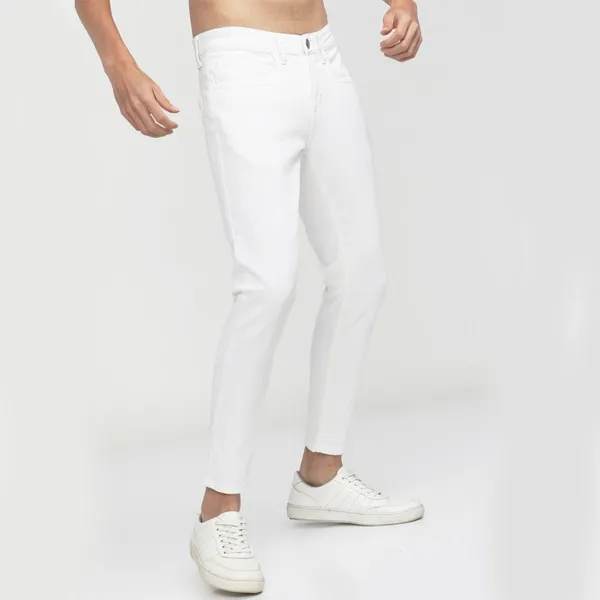 White_Cotton_Blend_Slim_Mid_Rise_Jeans_For_Men