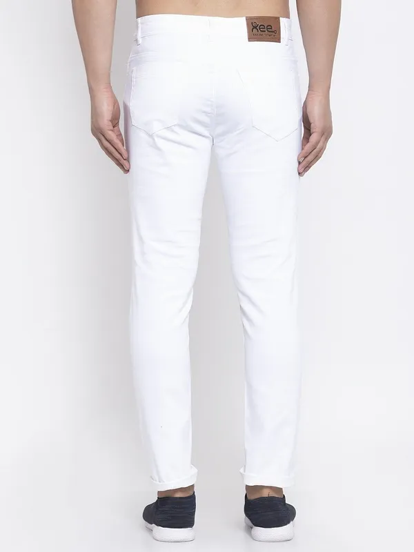 White_Cotton_Lycra_Blend_Slim_Mid_Rise_Jeans_For_Men