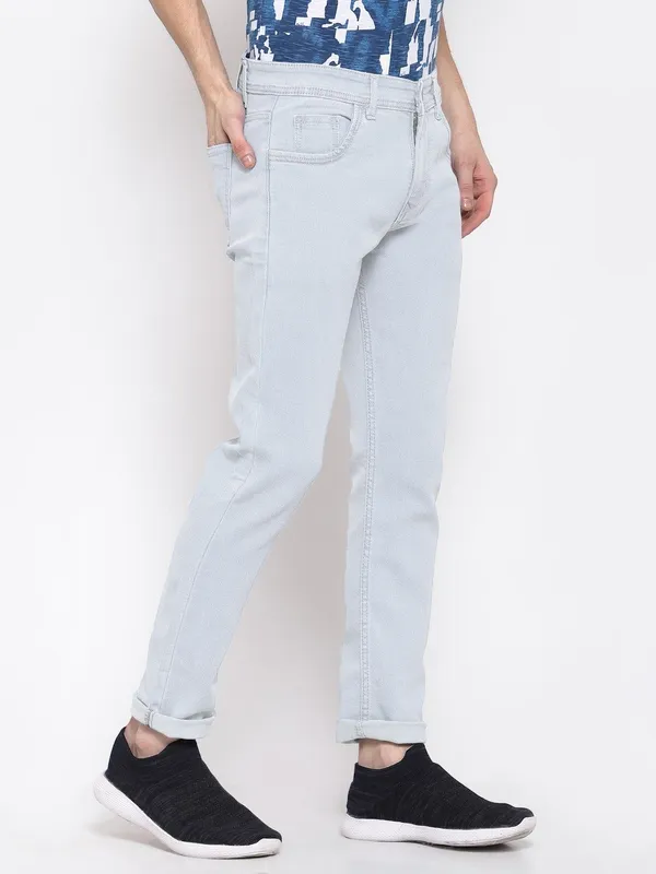 Light_Blue_Cotton_Blend_Slim_Mid_Rise_Jeans_For_Men