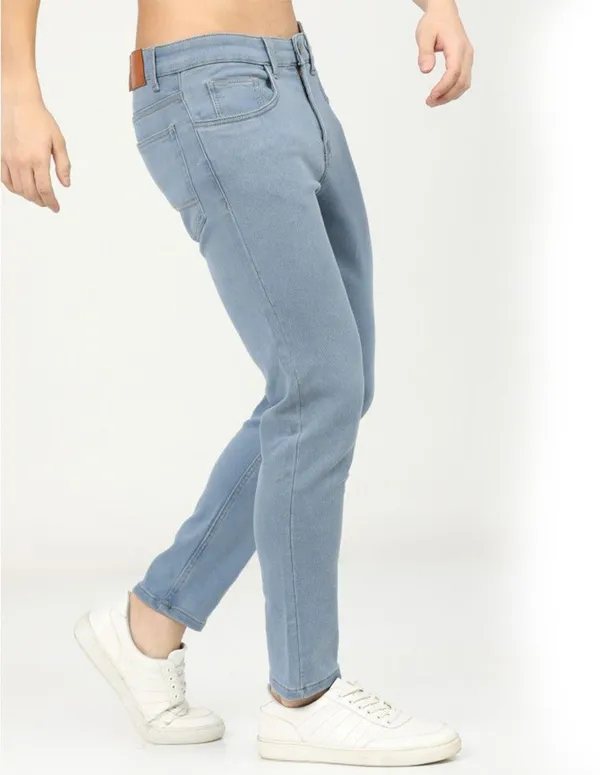 Light_Blue_Cotton_Blend_Slim_Mid_Rise_Jeans_For_Men