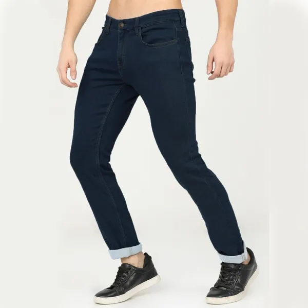 Dark_Blue_Cotton_Blend_Slim_Mid_Rise_Jeans_For_Men