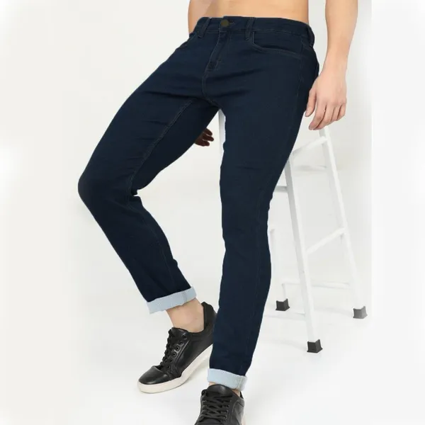 Dark_Blue_Cotton_Blend_Slim_Mid_Rise_Jeans_For_Men