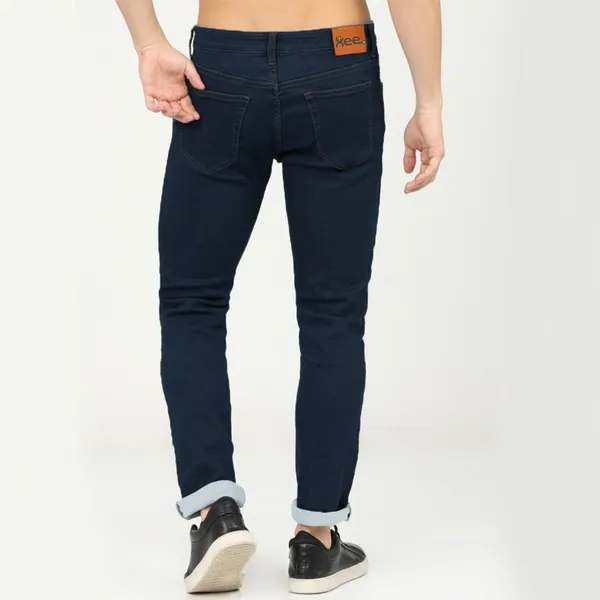 Dark_Blue_Cotton_Blend_Slim_Mid_Rise_Jeans_For_Men