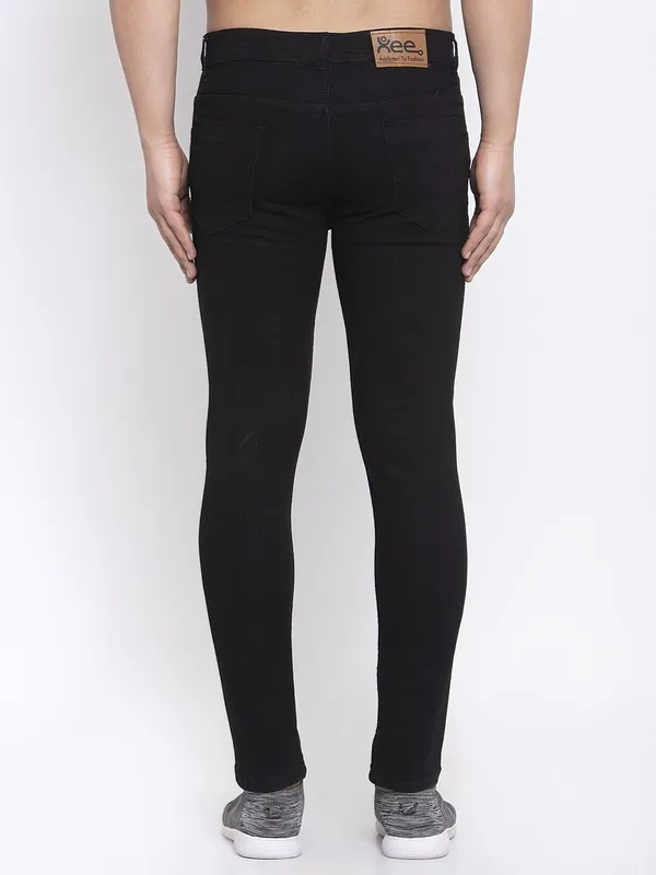 Black_Cotton_Lycra_Blend_Slim_Low_Rise_Jeans_For_Men