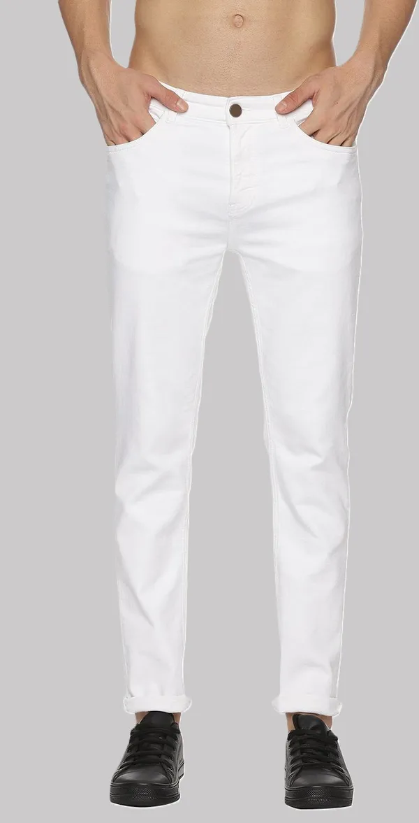 White_Cotton_Blend_Slim_Mid_Rise_Jeans_For_Men