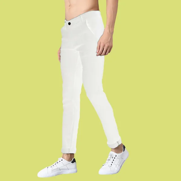 White_Low_Rise_Cotton_Blend_Slim_Jeans_For_Men