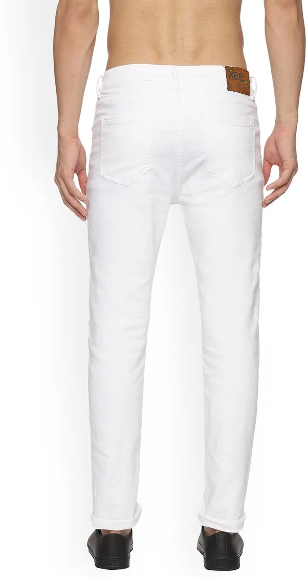 White_Cotton_Blend_Slim_Mid_Rise_Jeans_For_Men