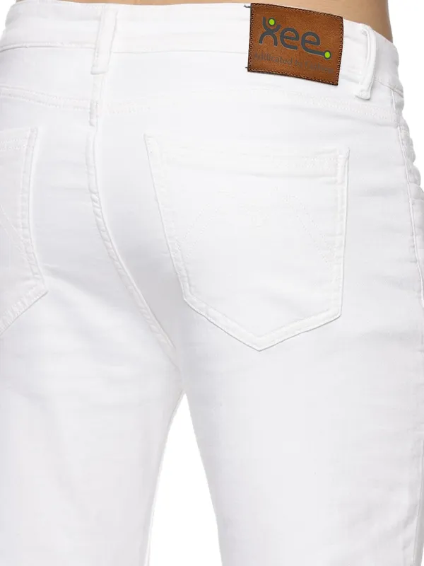 White_Cotton_Blend_Slim_Mid_Rise_Jeans_For_Men