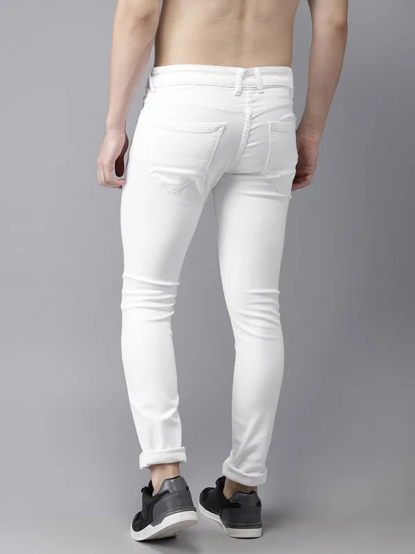 White_Cotton_Blend_Slim_Mid_Rise_Jeans_For_Men