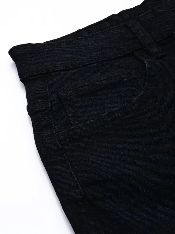 Black_Cotton_Blend_Jogger_Fit_Mid_Rise_Jeans_For_Men
